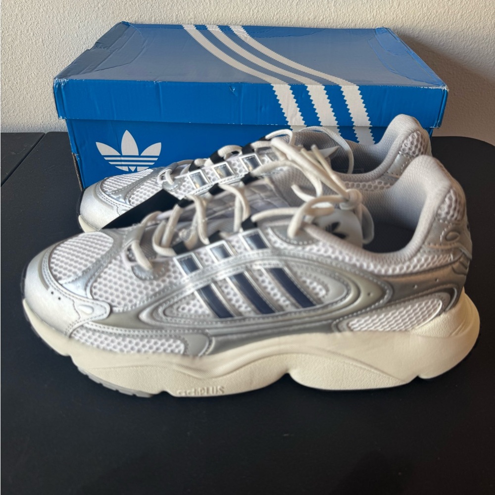 Size 11 - adidas Ozmillen Silver White Black (NES with Box)